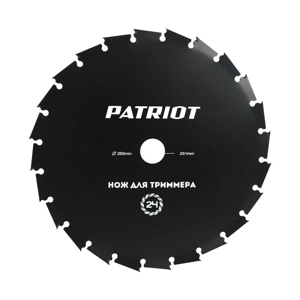 Нож PATRIOT TBM 24 для триммера (255х25.4 мм, 24 зубца)